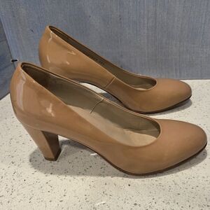 AGL Nude Patent Leather Heels
